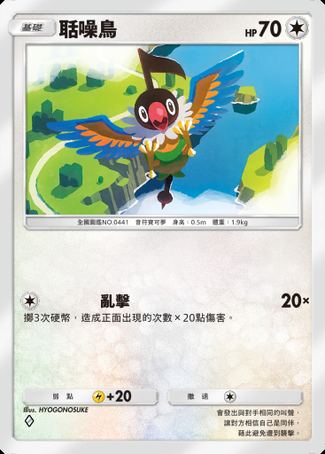 聒噪鳥卡圖
